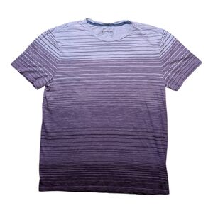 Express Men's T-Shirt Heathered Purple  Ombre Burnout Stripe Size Men's Medium